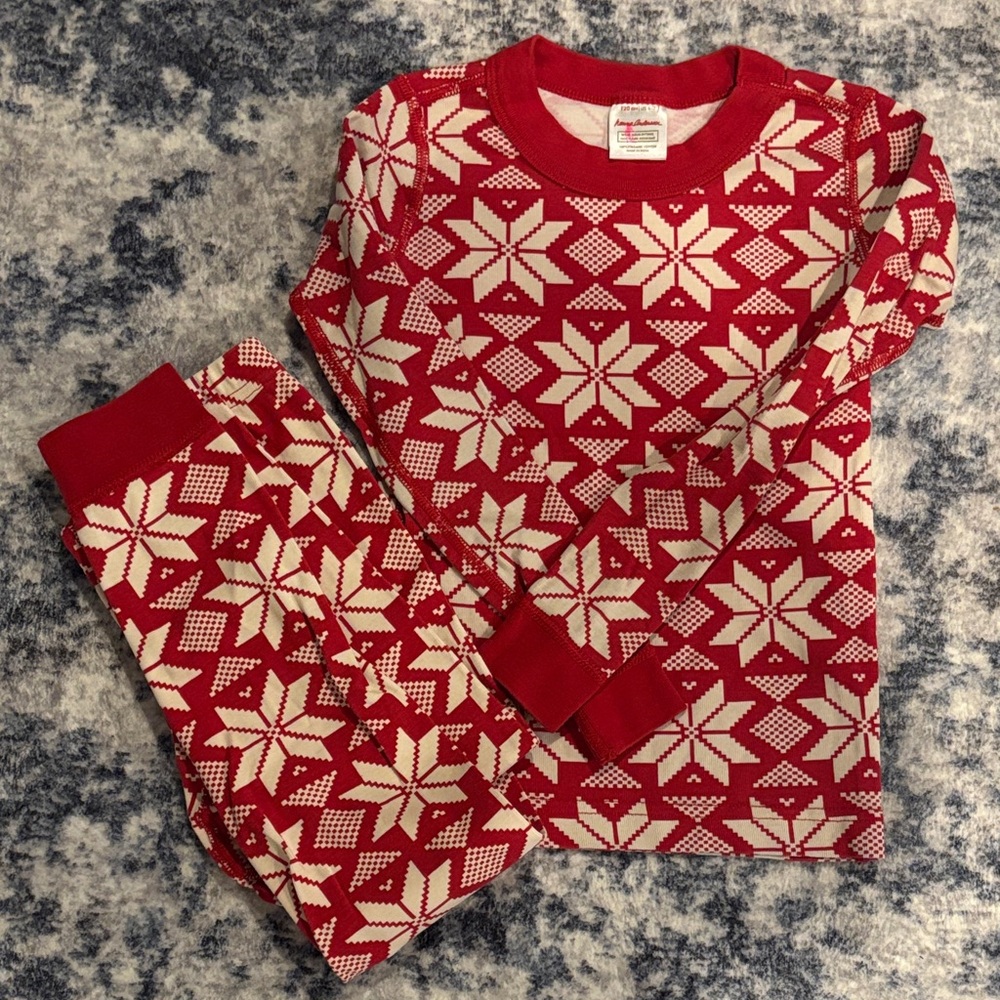 Hanna Andersson Red and White Kids Pajama Set